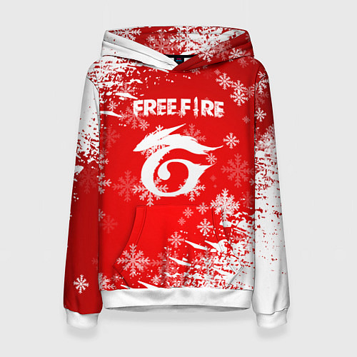 Женская толстовка Free Fire - Новогодний / 3D-Белый – фото 1