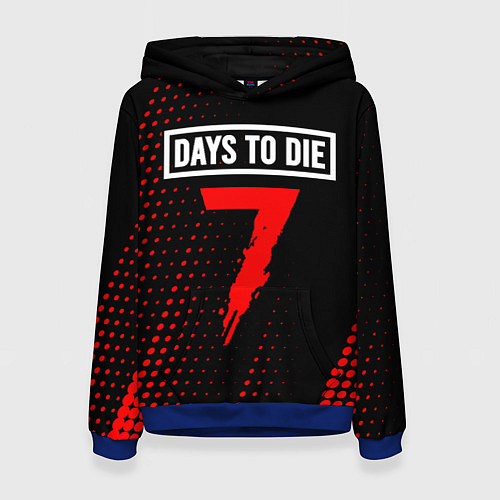 Женская толстовка 7 DAYS TO DIE Полутона / 3D-Синий – фото 1