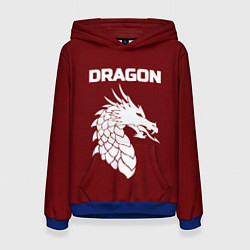 Толстовка-худи женская WHITE DRAGON, цвет: 3D-синий