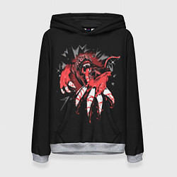 Толстовка-худи женская А вот и лизун, цвет: 3D-меланж