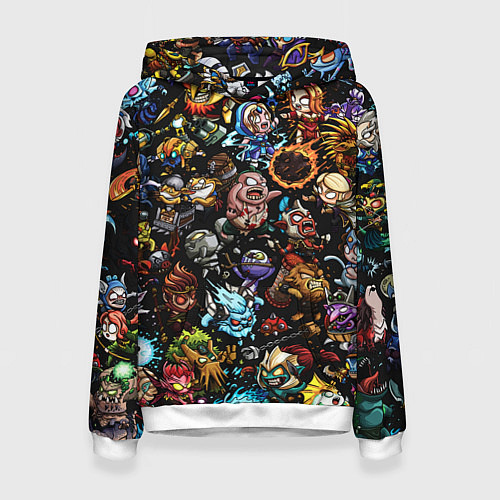Женская толстовка DOTA 2 ВСЕ ПЕРСОНАЖИ В ЦВЕТЕ / 3D-Белый – фото 1