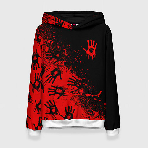 Женская толстовка Death Stranding Отпечаток рук паттерн / 3D-Белый – фото 1