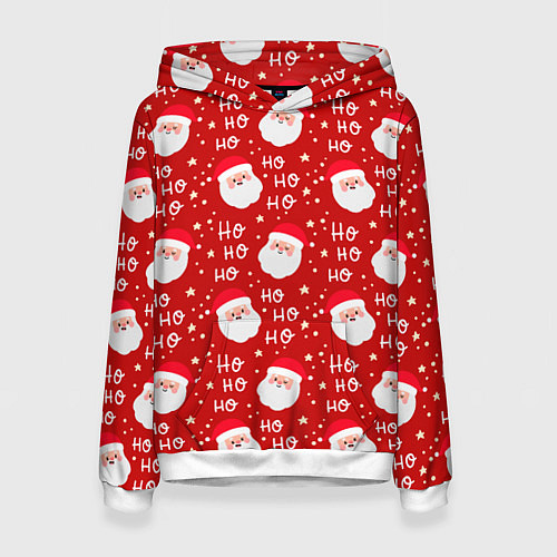 Женская толстовка САНТА КЛАУС НОВЫЙ ГОД / 3D-Белый – фото 1