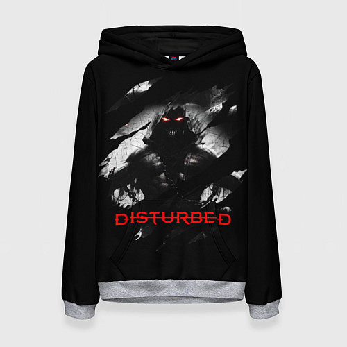 Женская толстовка DISTURBED THE GUY ЛИЦО ДЕМОНА / 3D-Меланж – фото 1