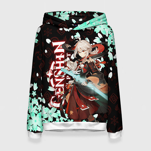 Женская толстовка КАДЗУХА ГЕНШИН ИМПАКТ САКУРА / 3D-Белый – фото 1