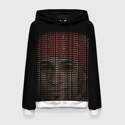 Женская толстовка IM YOUR LITTLE BUTTERFLY grey / 3D-Белый – фото 1