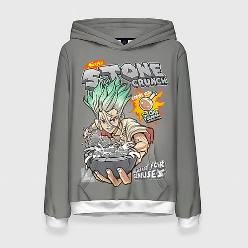 Женская толстовка Senkuu STONE CRUNCH / 3D-Белый – фото 1
