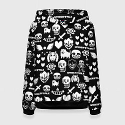 Женская толстовка UNDERTALE PATTERN БЕЛЫЙ