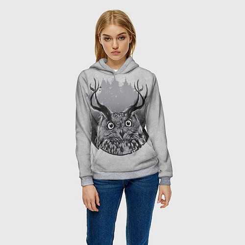 Женская толстовка Оленесова / 3D-Меланж – фото 3