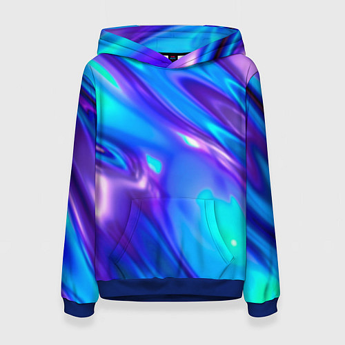 Женская толстовка Neon Holographic / 3D-Синий – фото 1