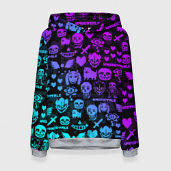 Женская толстовка UNDERTALE NEON PATTERN УЗОР