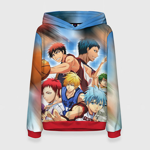 Женская толстовка KUROKO BASKETBALL КОМАНДА / 3D-Красный – фото 1