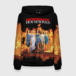 Толстовка-худи женская Desperate Housewives в огне, цвет: 3D-черный