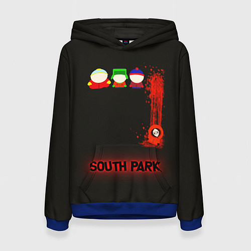 Женская толстовка Южный парк главные персонажи South Park / 3D-Синий – фото 1