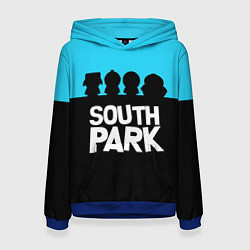Толстовка-худи женская Южный парк персонажи South Park, цвет: 3D-синий
