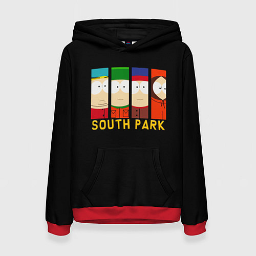 Женская толстовка South Park - Южный парк главные герои / 3D-Красный – фото 1