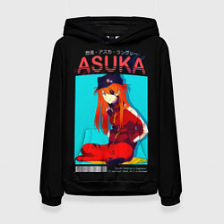 Толстовка-худи женская Asuka - Neon Genesis Evangelion, цвет: 3D-черный