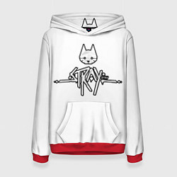 Толстовка-худи женская Stray, цвет: 3D-красный