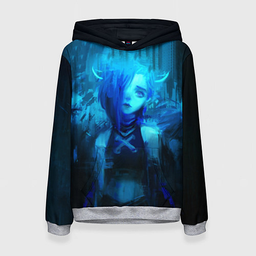 Женская толстовка Arcane League Of Legends JINX / 3D-Меланж – фото 1