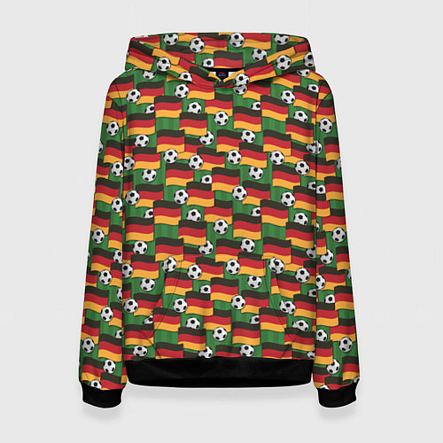 Женская толстовка Германия футбол / 3D-Черный – фото 1