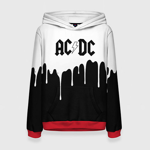 Женская толстовка ACDC подтёки / 3D-Красный – фото 1