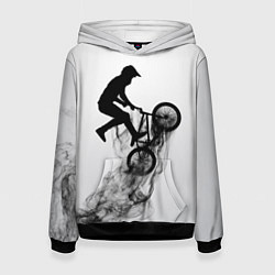 Толстовка-худи женская ВЕЛОСПОРТ BMX Racing, цвет: 3D-черный