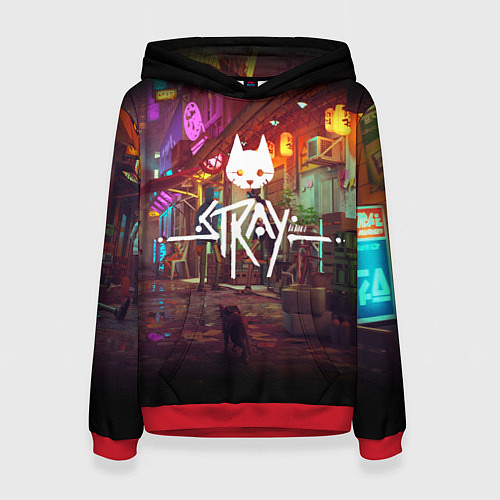 Женская толстовка Stray: Poster / 3D-Красный – фото 1