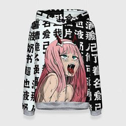 Женская толстовка AHEGAO ZERO TWO Зеро ту ахегао
