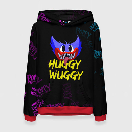 Женская толстовка HUGGY WUGGY PATTERN / 3D-Красный – фото 1