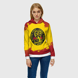 Толстовка-худи женская Cobra Kai Big Logo, цвет: 3D-белый — фото 2