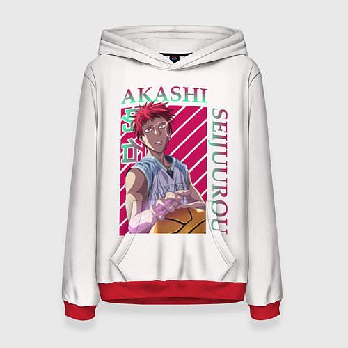 Женская толстовка Akashi Seijuro - Kuroko No Basket / 3D-Красный – фото 1