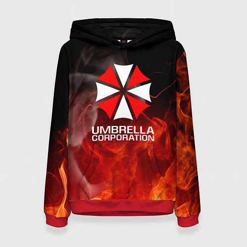 Женская толстовка Umbrella Corporation пламя / 3D-Красный – фото 1