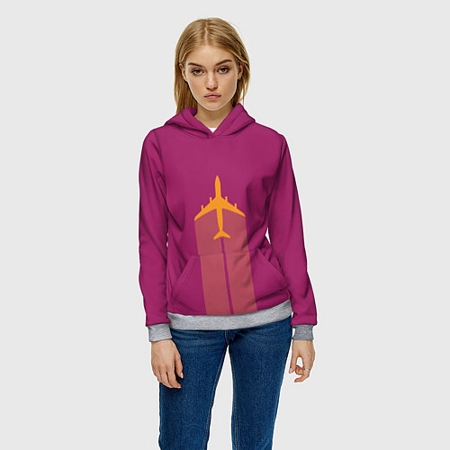 Женская толстовка В Пурпурном Небе / 3D-Меланж – фото 3