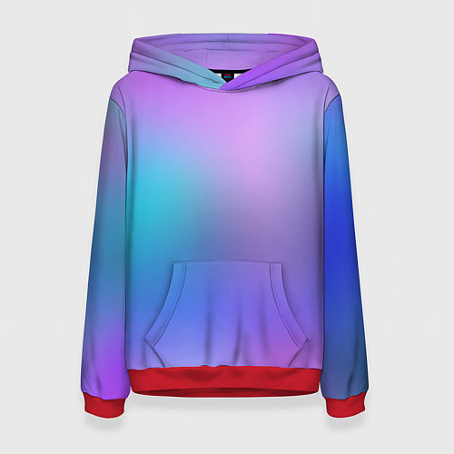 Женская толстовка Радужное Размытие / 3D-Красный – фото 1