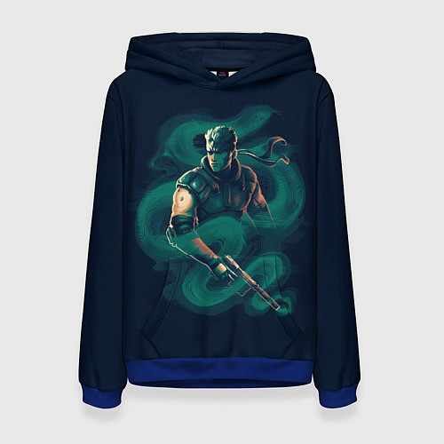 Женская толстовка Снейк в дыму / 3D-Синий – фото 1