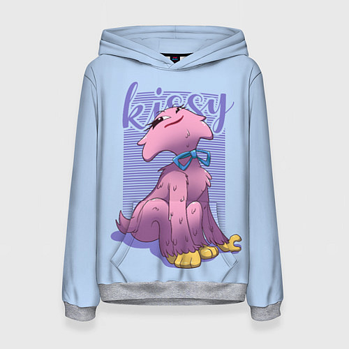 Женская толстовка Cat Kissy / 3D-Меланж – фото 1