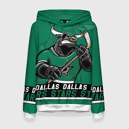 Женская толстовка Dallas Stars, Даллас Старз / 3D-Белый – фото 1