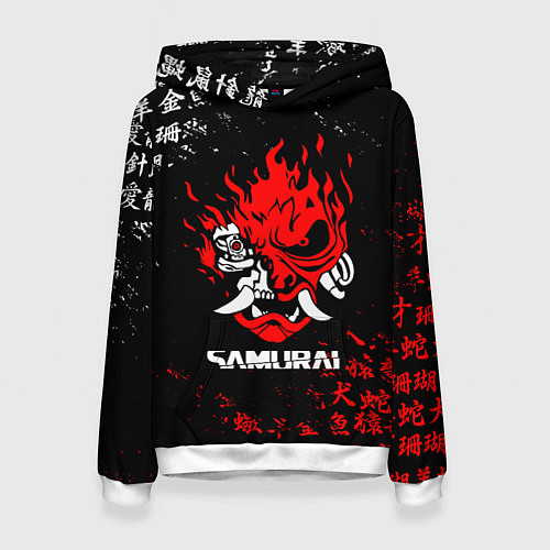 Женская толстовка CYBERPUNK SAMURAI: JAPAN STYLE / 3D-Белый – фото 1