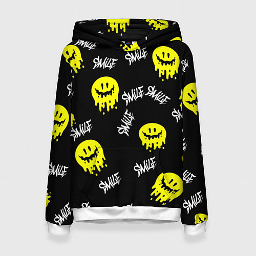 Женская толстовка SMILE smile граффити / 3D-Белый – фото 1