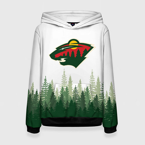 Женская толстовка Minnesota Wild, Миннесота Уайлд Лес / 3D-Черный – фото 1