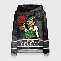 Толстовка-худи женская Boston Celtics , Бостон Селтикс, цвет: 3D-меланж