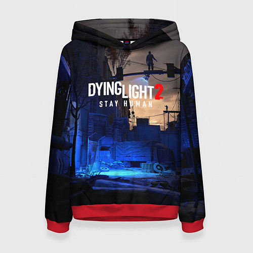 Женская толстовка Dyng Light 2: Stay Human - Приближается ночь / 3D-Красный – фото 1