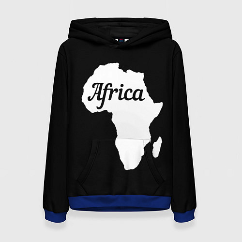 Женская толстовка Африка на чёрном / 3D-Синий – фото 1