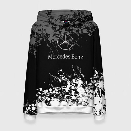Женская толстовка Mercedes-Benz Брызги красок / 3D-Белый – фото 1