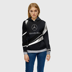 Толстовка-худи женская Mercedes-Benz Sport, цвет: 3D-меланж — фото 2