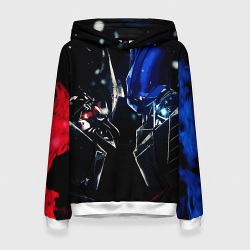 Женская толстовка Тансформеры Оптимус и Мегатрон 2022 / 3D-Белый – фото 1