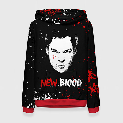 Женская толстовка Декстер Новая Кровь Dexter New Blood / 3D-Красный – фото 1