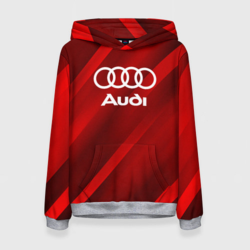 Женская толстовка Audi red полосы / 3D-Меланж – фото 1