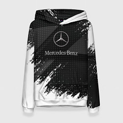 Толстовка-худи женская Mercedes-Benz - Темный, цвет: 3D-белый