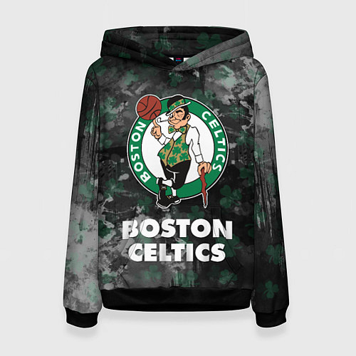 Женская толстовка Бостон Селтикс, Boston Celtics, НБА / 3D-Черный – фото 1